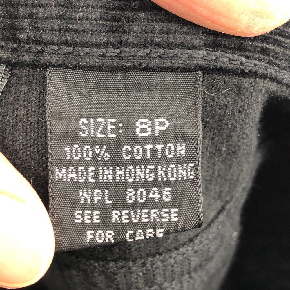 Style & Co Corduroy Petite Women's High-Rise 100% Cotton Black Pants size P8 - Picture 7 of 13